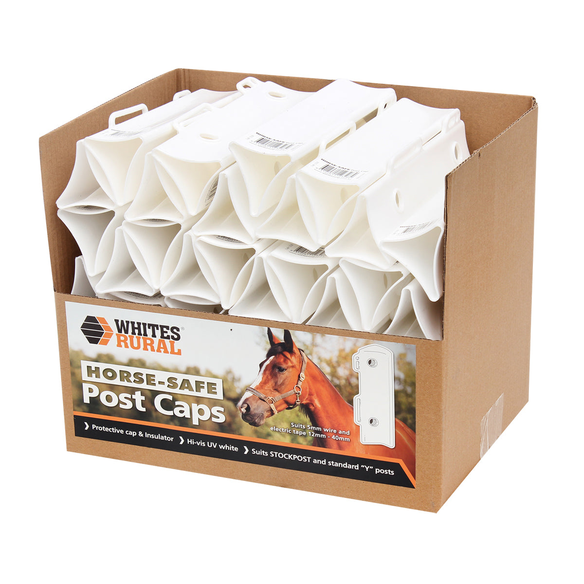 Whites Rural Horse Safe Picket Caps 40pk
