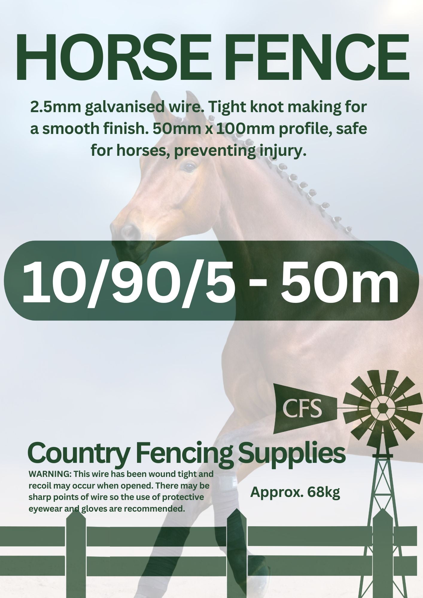Horse Fence 10/90/5 50m CFS