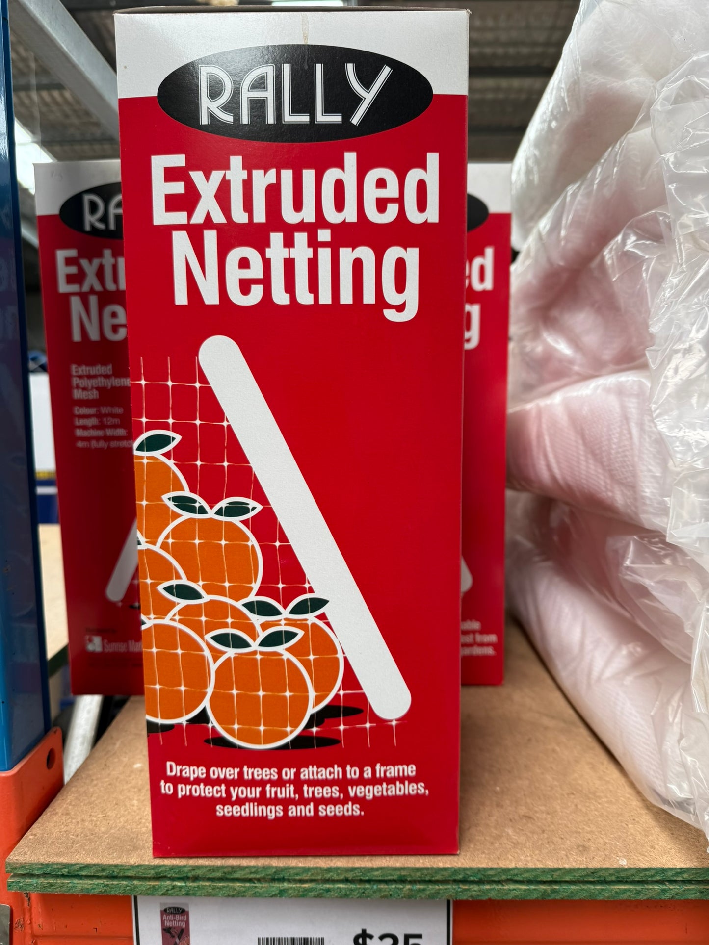 Bird Netting 4m x 12m, 15mm Diamond, White, Extruded