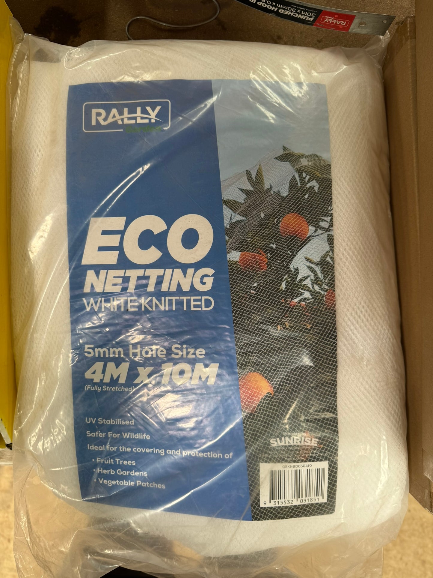 Bird Netting 4m x 10m, 5mm Diamond, White, Knitted