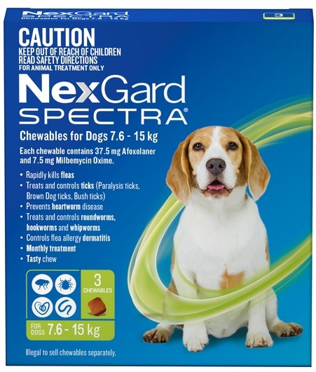 NEXGARD SPECTRA Dogs 7.6 - 15kg 3 Pk