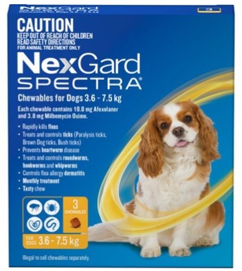 NEXGARD SPECTRA Dogs 3.6 - 7.5 3 Pk