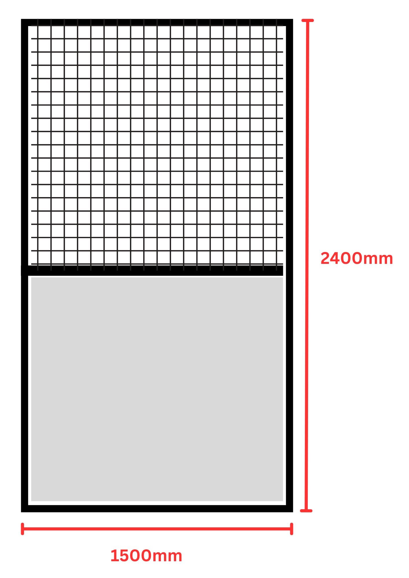 Shed Panel - 1/2 Mesh, 1/2 Panel