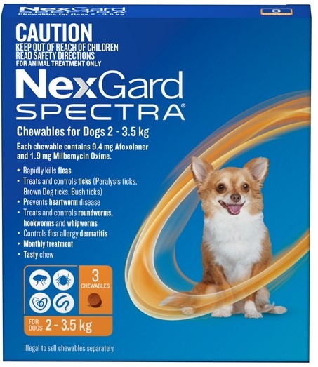 NEXGARD SPECTRA Dogs 2-3.5kg 3 Pk