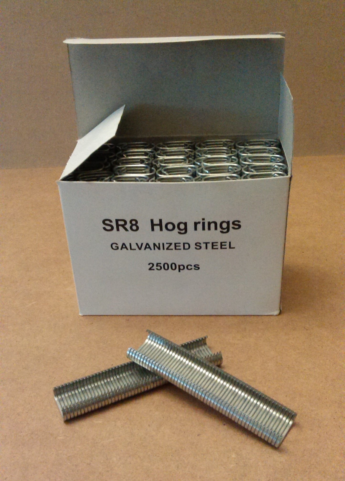 SR8 Galvanised Hog Rings - 2500pk