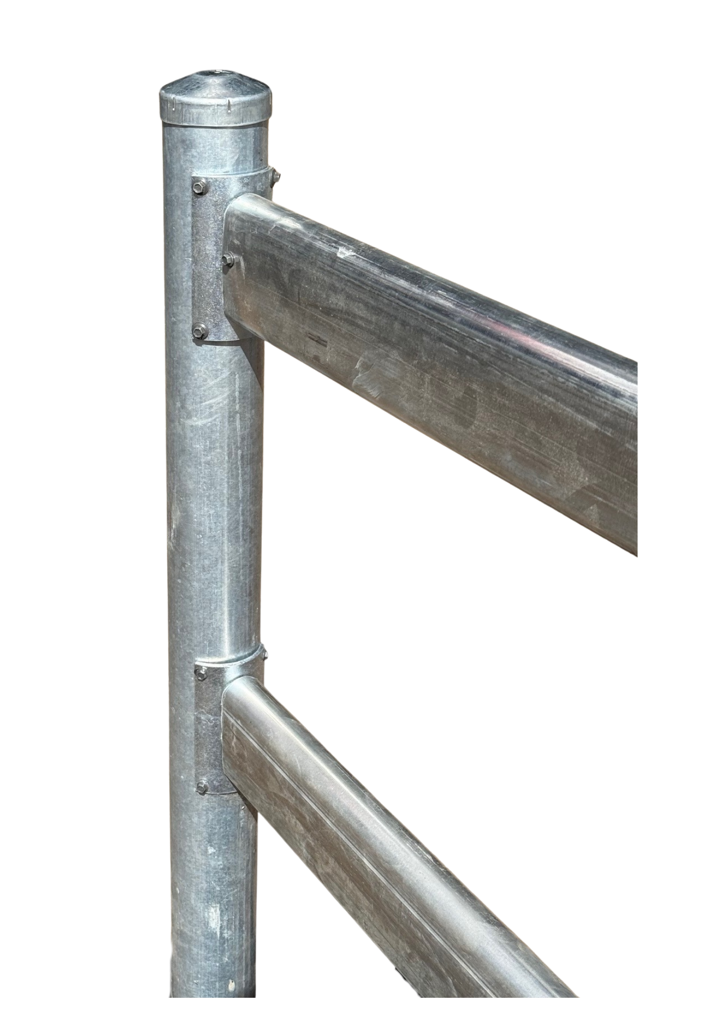 Round (80nb) Steel Post, 1800mm long, with cap