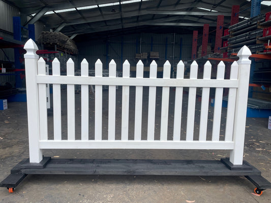 PVC Picket Fence - Picket & Rails Only