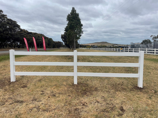 PVC Rural Fence - End Post & Cap