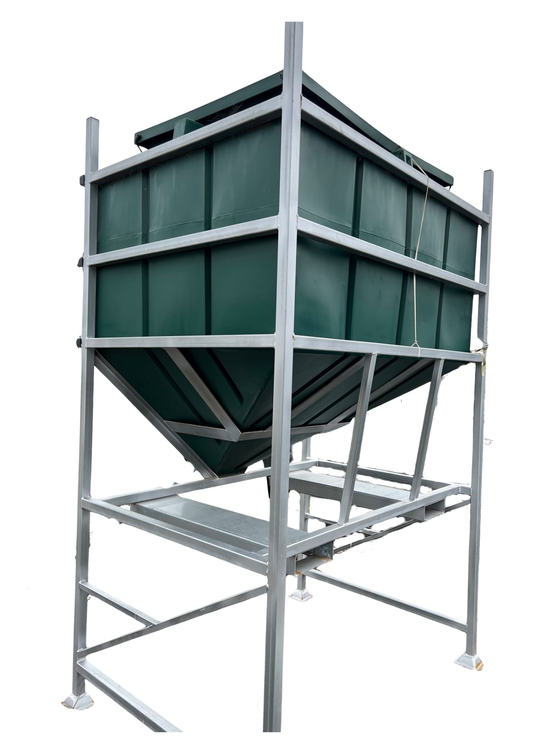 Polymaster Bulka Bin - Dry Feed - 1.6m³ Inc. Extended Legs