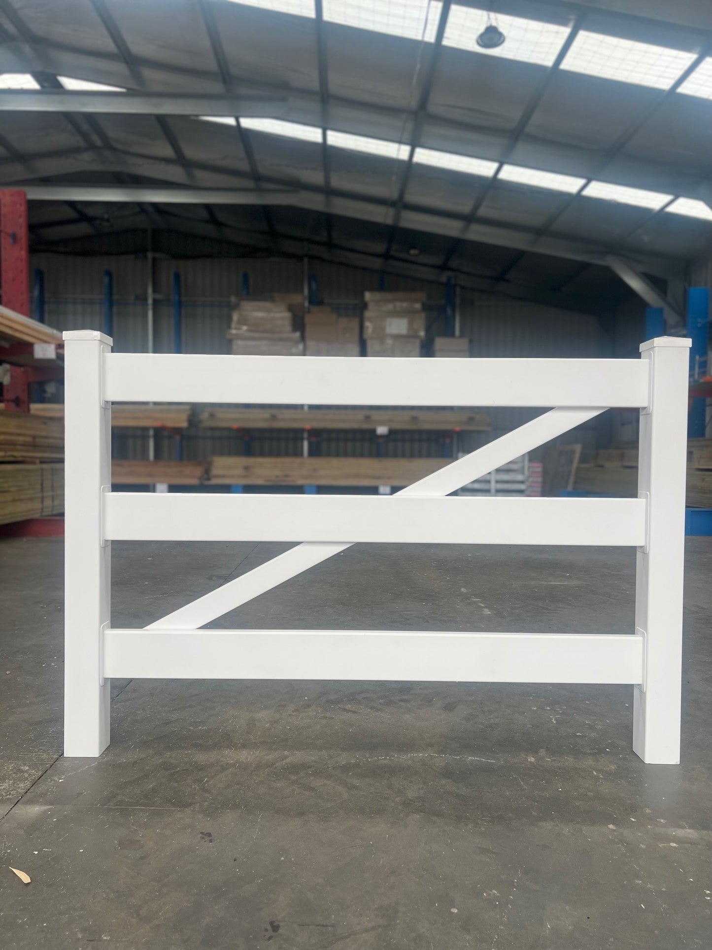 PVC Rural Fence - 3 Rail Gate 1500mm