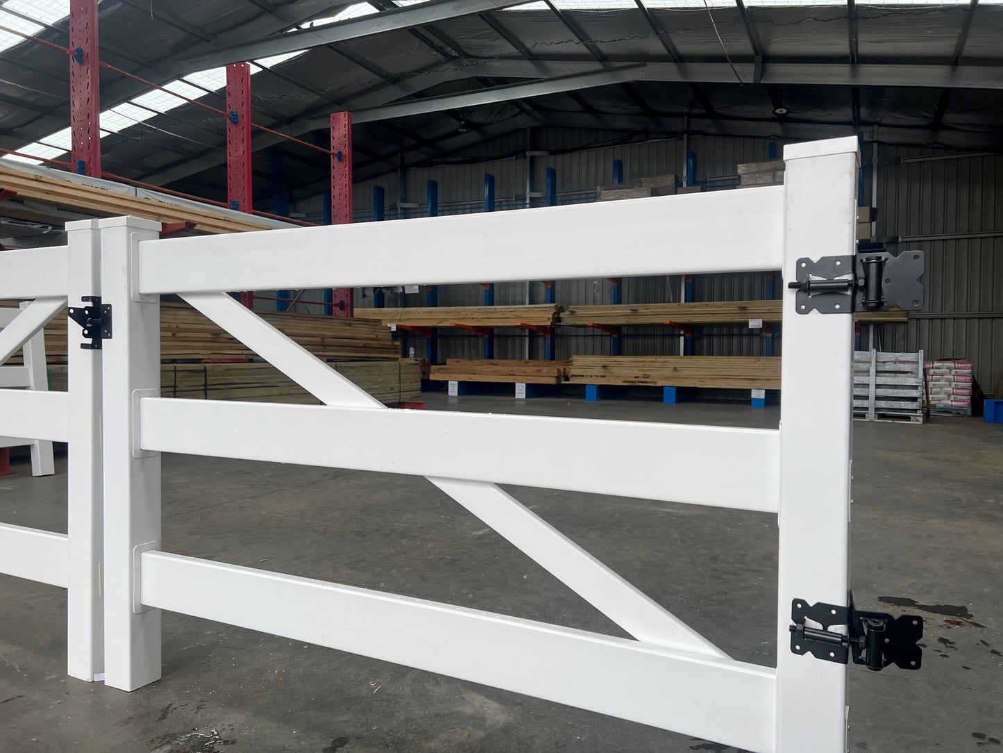 PVC Rural Fence - 3 Rail Gate 1200mm