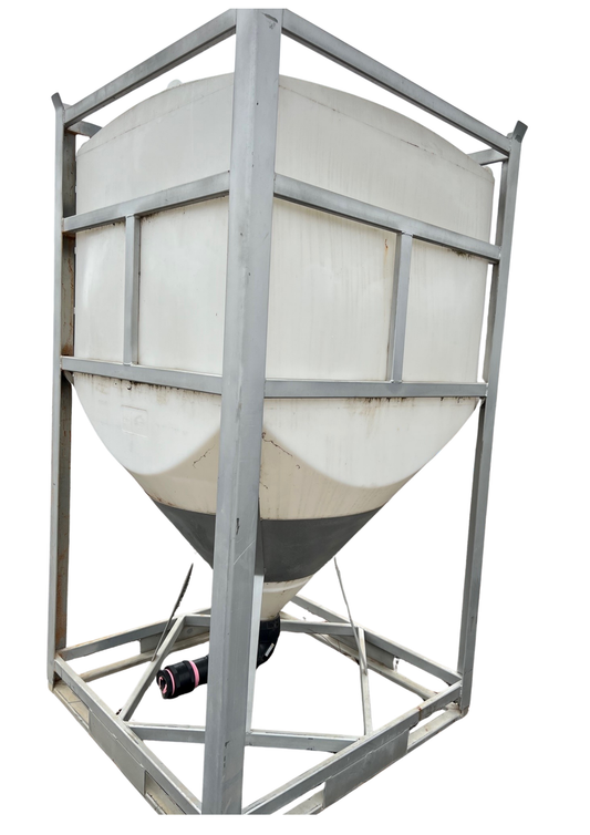Polymaster Cone Bottom Tank 1000L Liquid or Dry Outlet