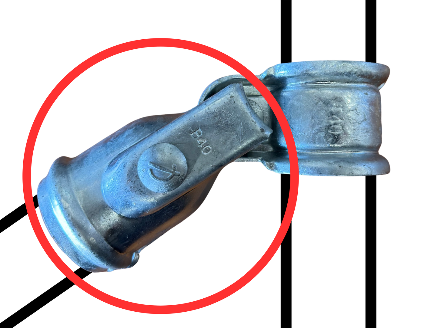 VFB32 Galvanised Steel Pipe Clamp, Variable Fitting Butt 32nb