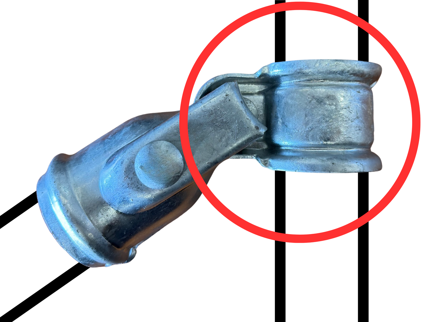 VFT40 Galvanised Steel Pipe Clamp, Variable Fitting Through 40nb