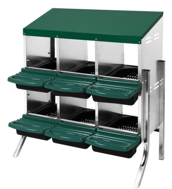 Rolla Away Egg, 6 Hole Nesting Box, with legs