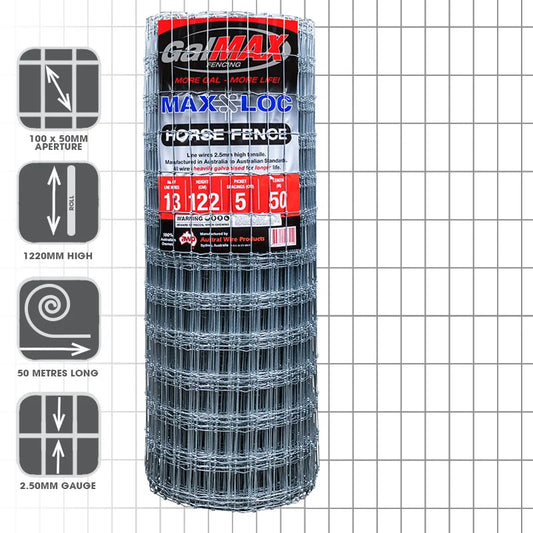 Galmax Maxloc Horse Fence 13/122/5 50m