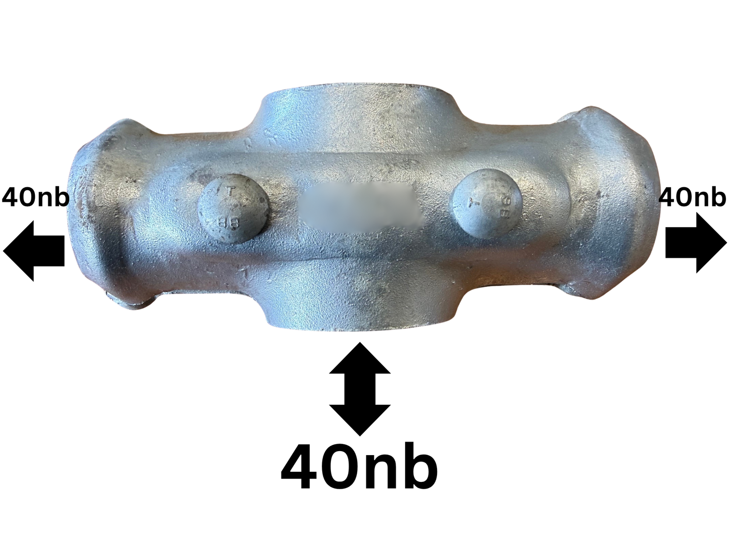 Cross4040 Galvanised Steel Pipe Clamp X4040