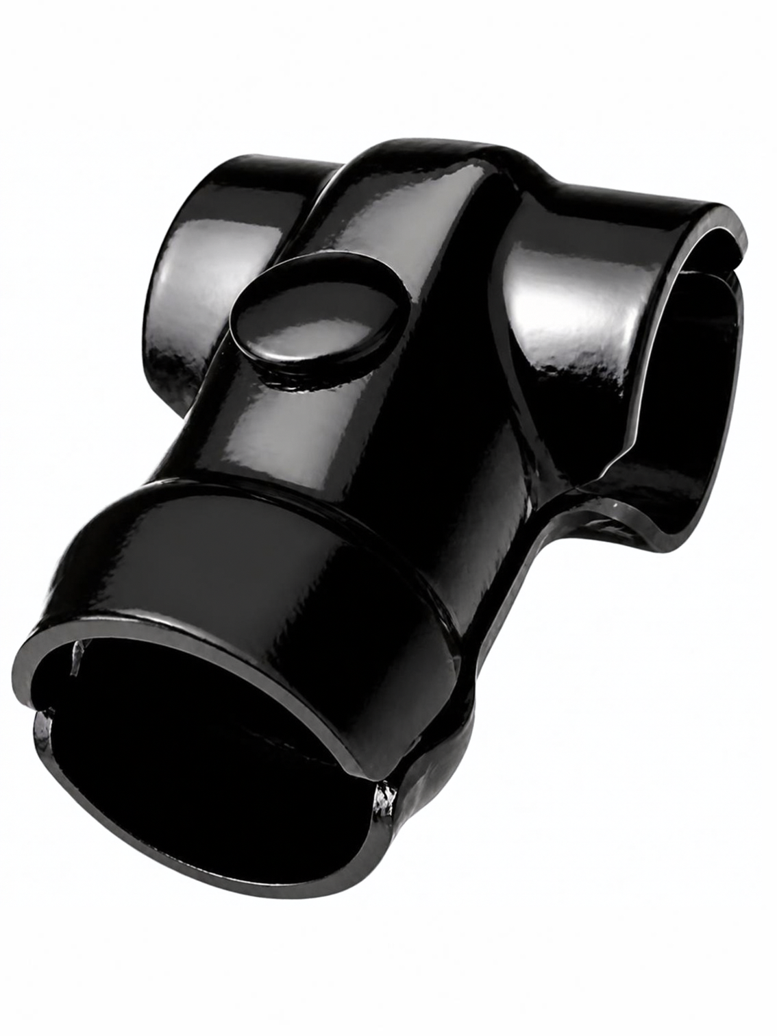 Tee4040 Powder Coated Black, Steel Pipe Clamp T4040PCB