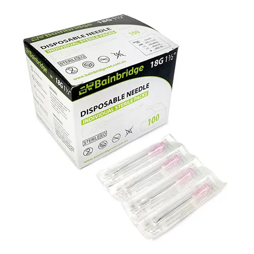 Disposable Needles 18G x 1 1/2" 100pk