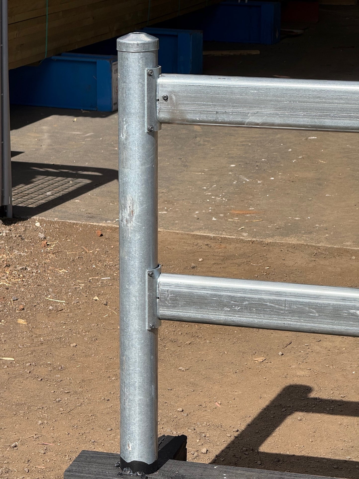 Round (80nb) Steel Post, 1800mm long, with cap