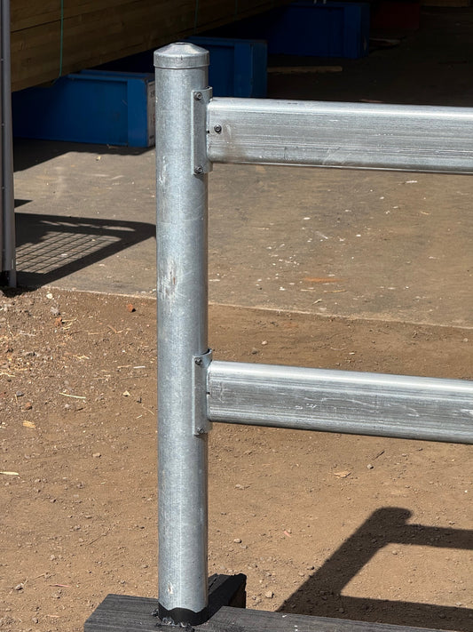 Round (80nb) Steel Post, 1800mm long, with cap