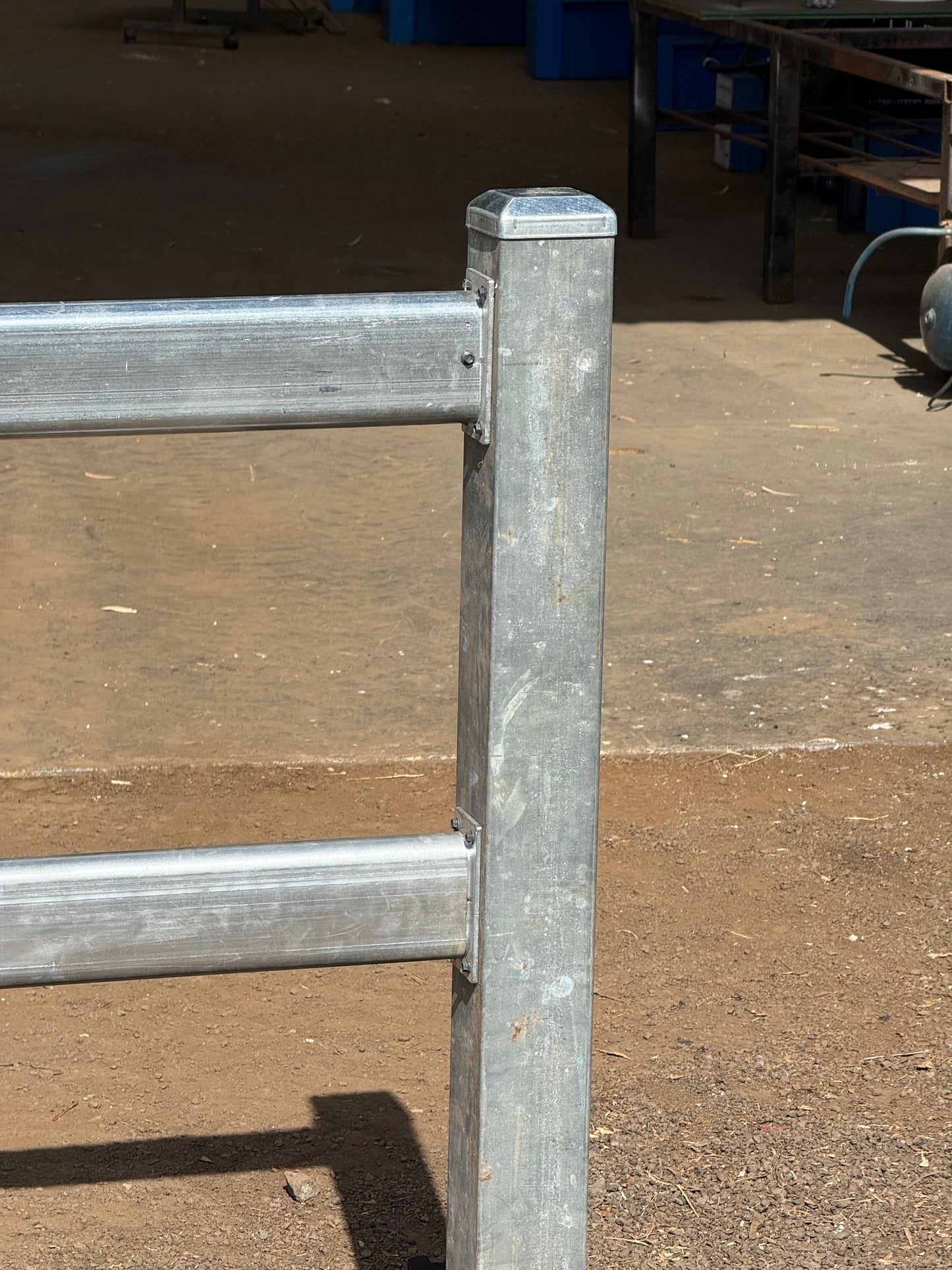 Square (100mm) Steel Post, 1800mm long, with cap