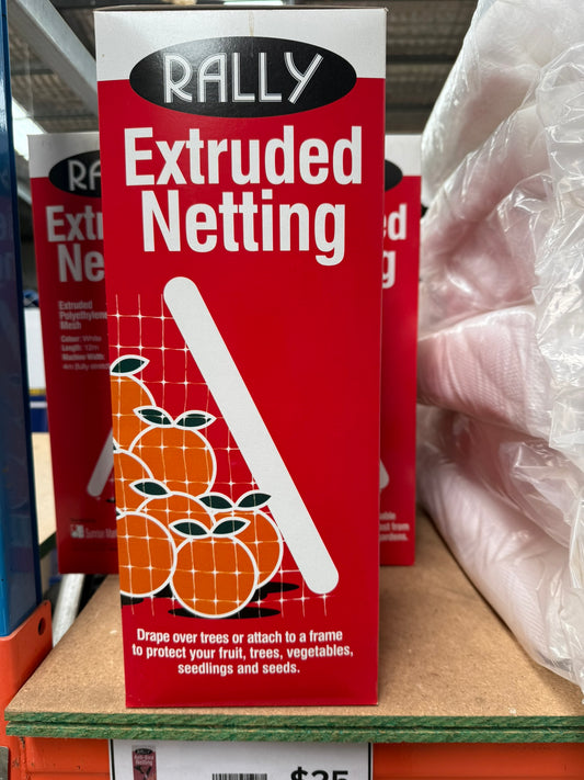 Bird Netting 4m x 12m, 15mm Diamond, White, Extruded