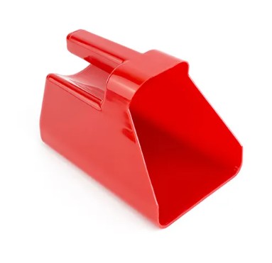 Feed Scoop with handle, red