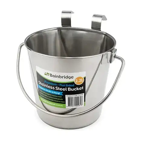 Stainless Steel Bucket Flat Sided 2Lt